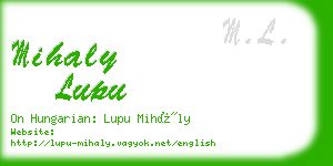 mihaly lupu business card
